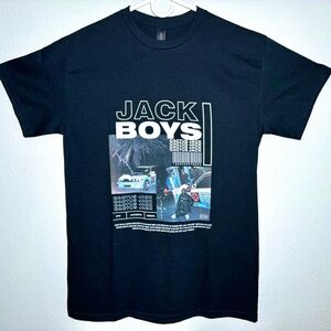 Jackboys Cactus Jack Travis Scott Album Style T-Shirt Medium Black NWOT